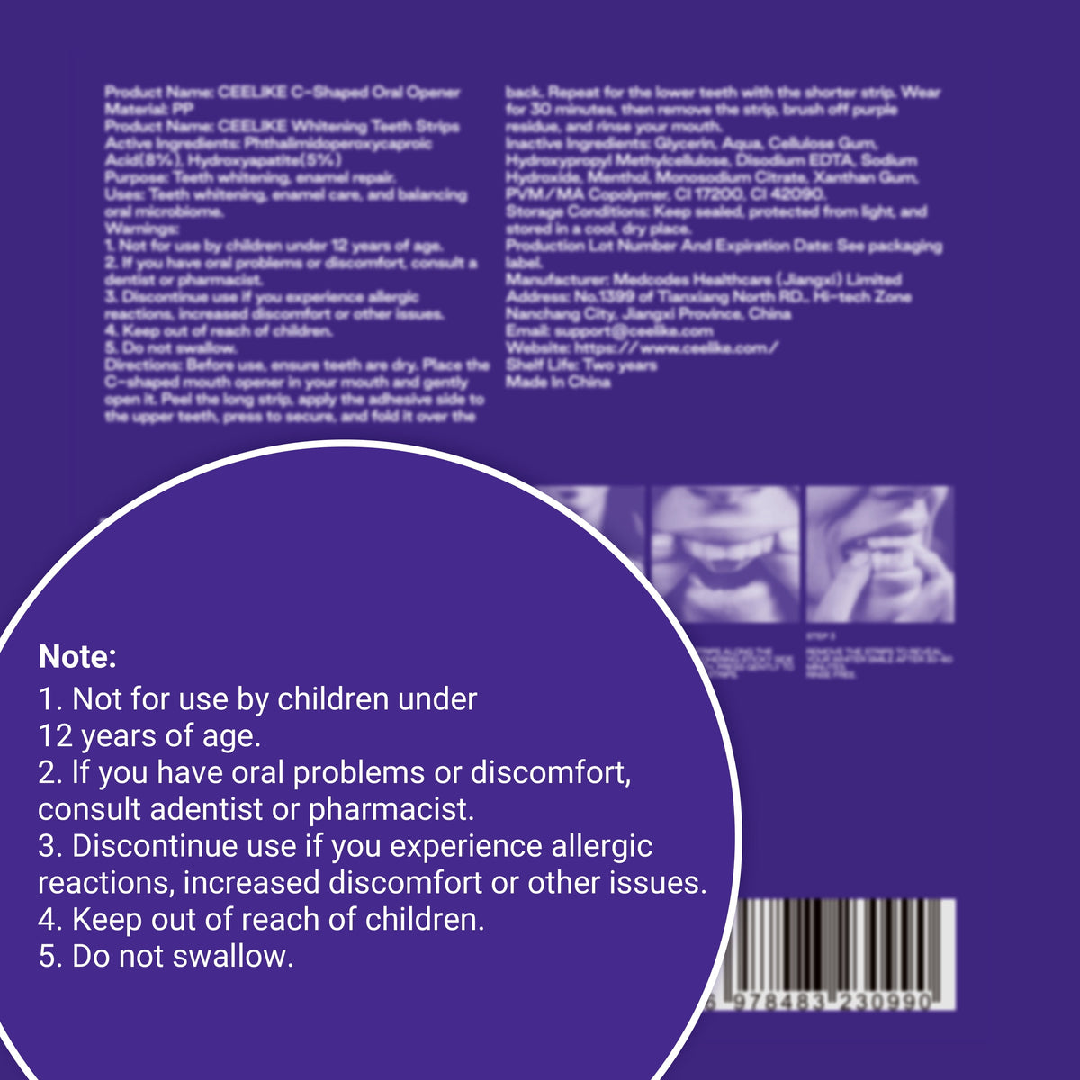 Teeth Whitening Strips (7 Treatments/14 Strips) - Peroxide-Free Whitening Kit with Hydroxyapatite, Enamel Safe + Cheek Retractor, Easy 3-Step At-Home Teeth Whitening for Deep Stain Removal